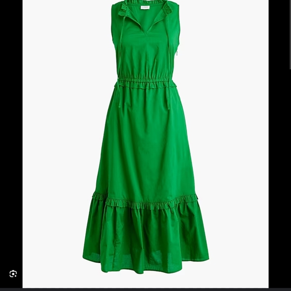 JCREW tie front midi dress - Picture 1 of 7